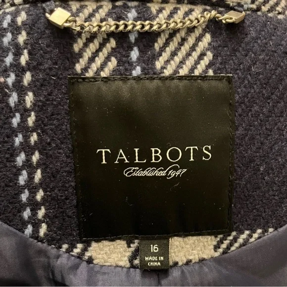 Talbots Women's Plaid Jacket - Black and White - Picture 2 of 9